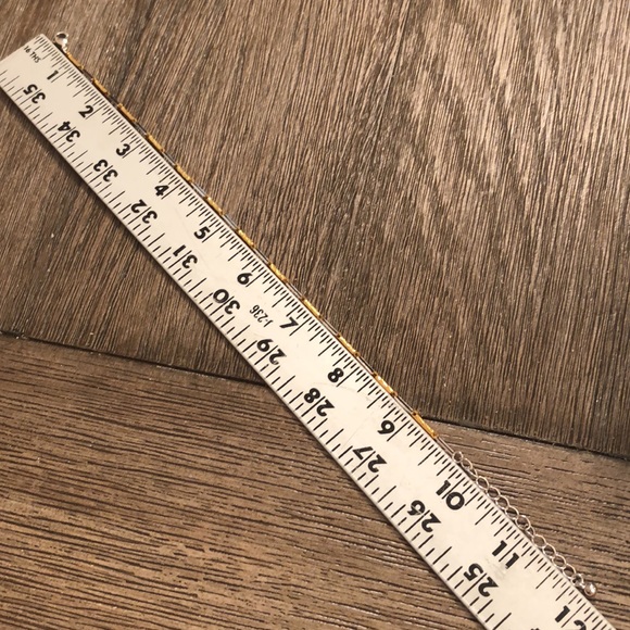 Goldtone & Silvertone Metal Link Anklet - Picture 6 of 9